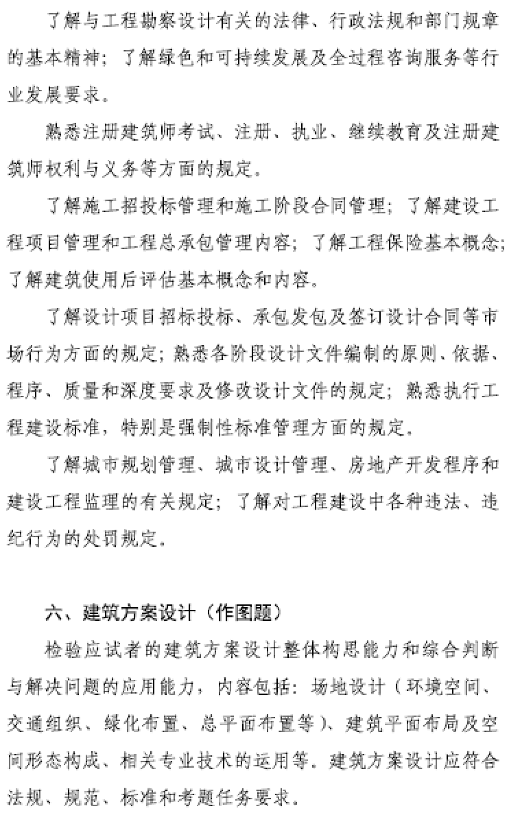 大事件！9門變6門！一級注冊建筑師考試大綱（21版）發(fā)布，2023年執(zhí)行！