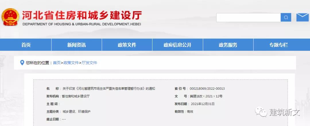 河北:這5種情況列入嚴重失信名單,在招投標、政府采購、市場準入等方面予以限制! 河北:這5種情況列入嚴重失信名單,在招投標、政府采購、市場準入等方面予以限制!